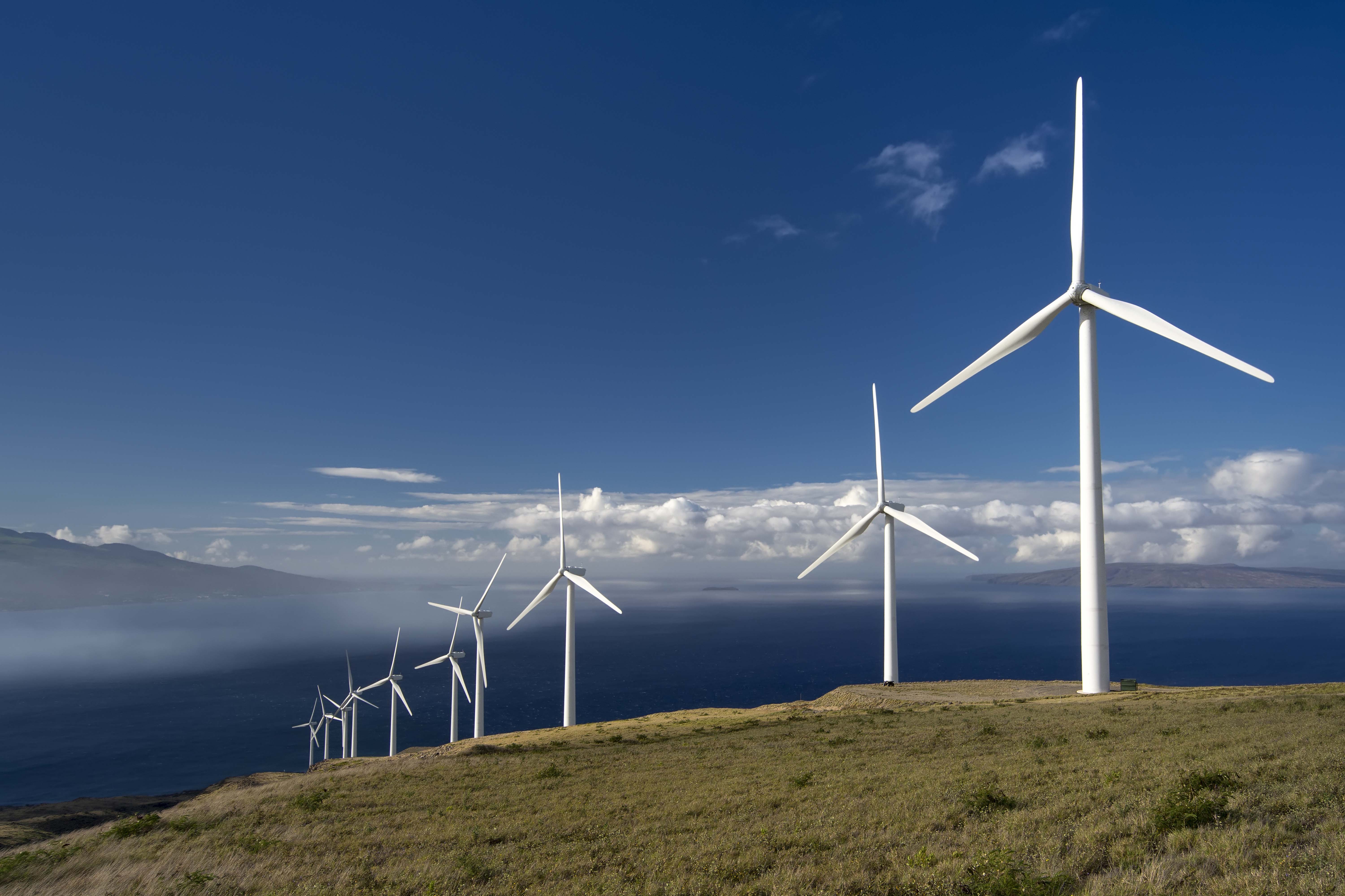 Windmills on Maui near Lahaina Pali Trail West