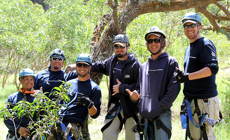 our zipline guides love to have fun