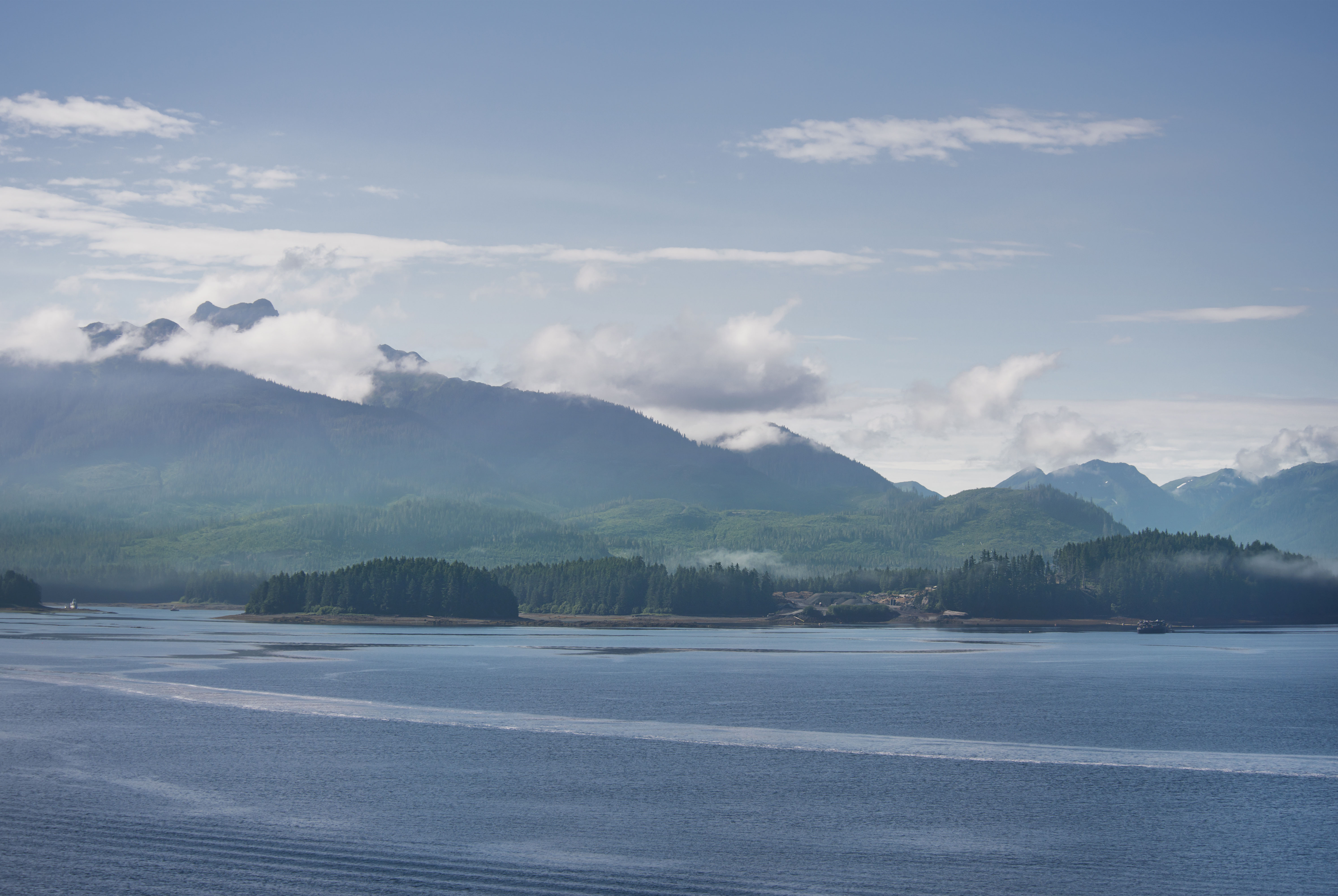 Scenic landscape from Icy Strait Point, Hoonah, Alaska, USA